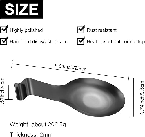 Miniatura 2 de Soporte para cuchara de acero inoxidable, soporte grande para cucharón de pátula, soporte para utensilios y cucharas, acabado cepillado, apto para