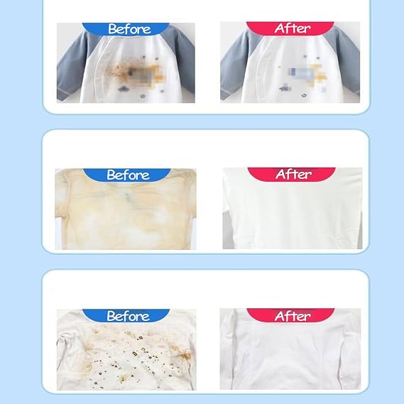 Oxygen Laundry Powder, 16.67 Fl Oz Hyper Concentrated Strong Stain Remover Powder, Both Fizzer Stain Remover, Safe On Everyday Fabrics Removes Milk Sweat Oil Fruit Stains (2PC)