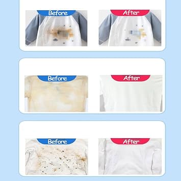 Oxygen Laundry Powder, 16.67 Fl Oz Hyper Concentrated Strong Stain Remover Powder, Both Fizzer Stain Remover, Safe On Everyday Fabrics Removes Milk Sweat Oil Fruit Stains (2PC)