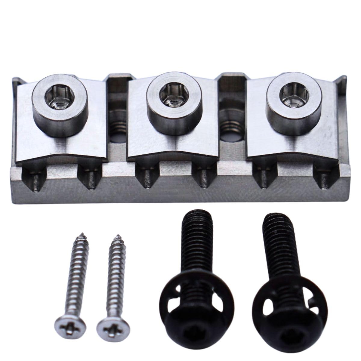 Titanium Alloy Guitar Locking Nut String Lock R3 43MM for Floyd Rose Tremolo Bridge Double Locking System Electric Guitar (R2 Nut (42.3MM))