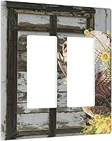 Vista 74 de Cubierta de Interruptor de Luz de 1 Gang con Escena de Flores de Grecia Mediterránea, Dispositivo Individual Basculante/GFCI, Placa Decorativa