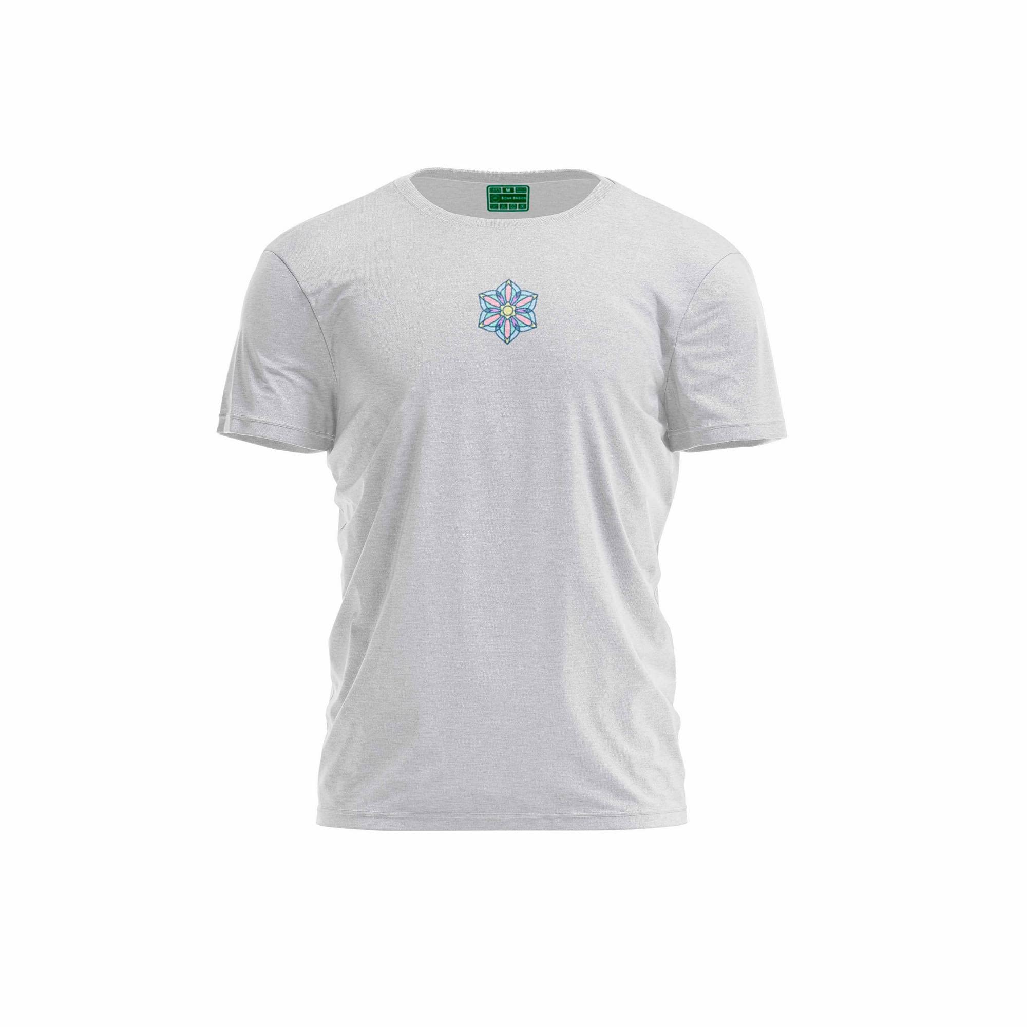 Bona Basics, Digitally Printed, Men's Basic T-Shirt,%70 Cotton%30 Polyester, Grey, Casual, Men's Tops, Size: M