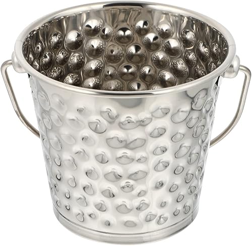 Kichvoe Cubo de hielo de acero inoxidable enfriador de vino Mini bebidas Cubo de hielo Cubo de hierro con tapa Cubo de hielo aislado Enfriador de