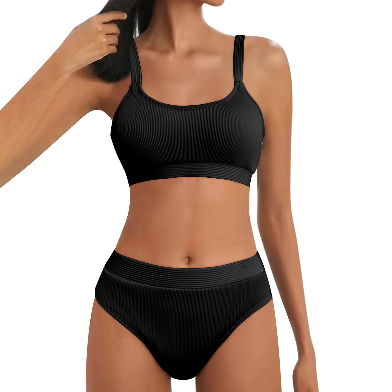 Genérico Bikinis Bañador Traje de baño de Mujer Reductor Push Up Espalda Cruzada Sujetador de Hueca y Braguitas Bikini Menstruales para Bañarse Bañador Mujer Reductor Barriga Y Push Up