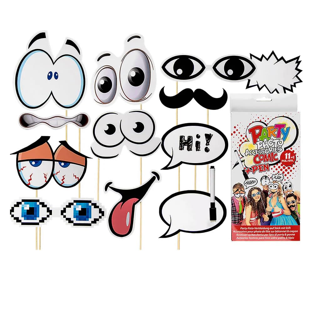 Inevitable Comic Photo Props Kit - Photobooth Selfie Props