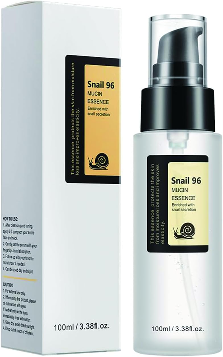 Goyazan Snail Mucin Serum,Snail 96 Mucin Power Essence All In One Repair Cream,Korean Skincare Routine,Soothe And Calm The Skin,Hydration And Moisture,Repair Dark Spots,Improve Skin Vitality -100ml