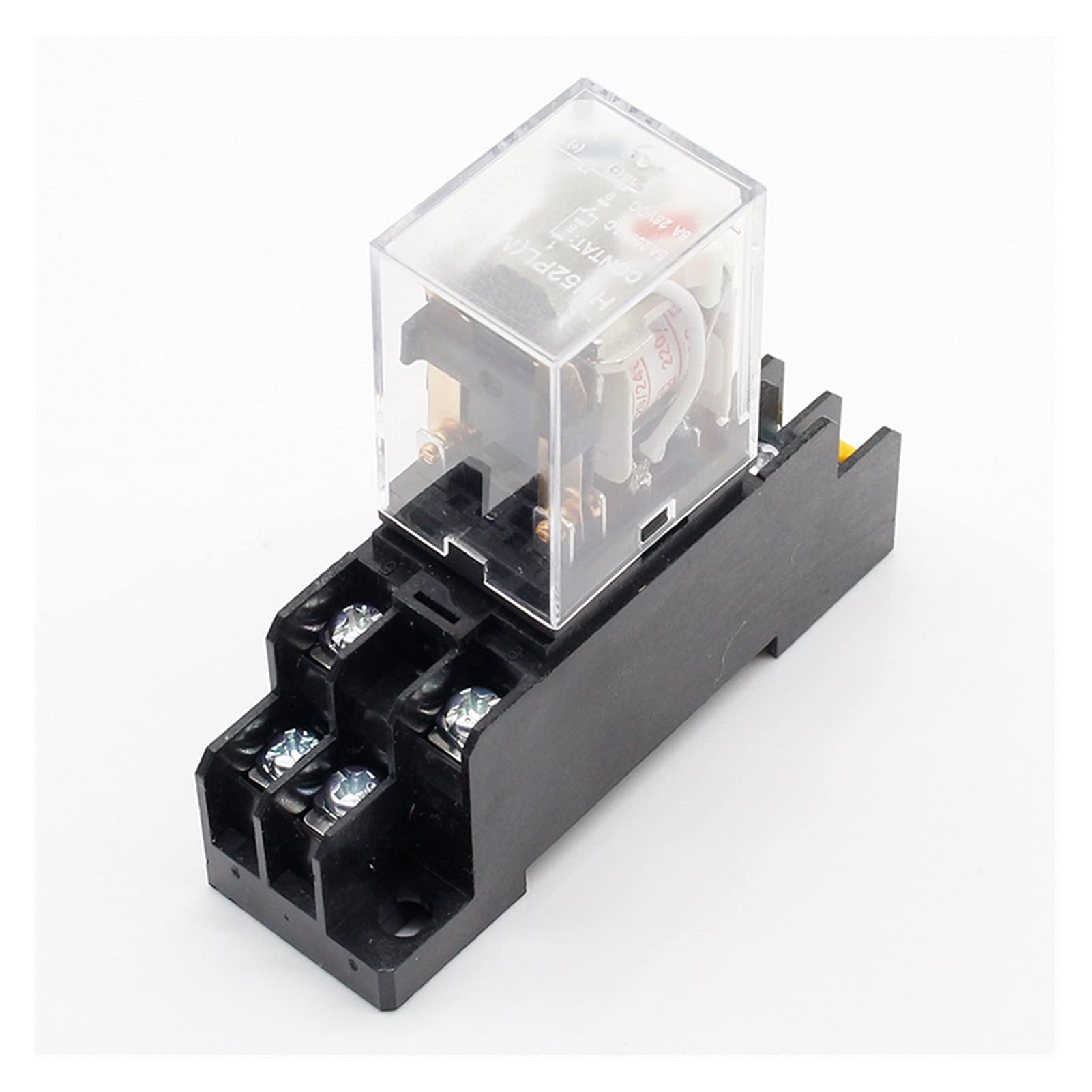 Relé 220V MY2P con soporte conmutador eléctrico doble de carril DIN