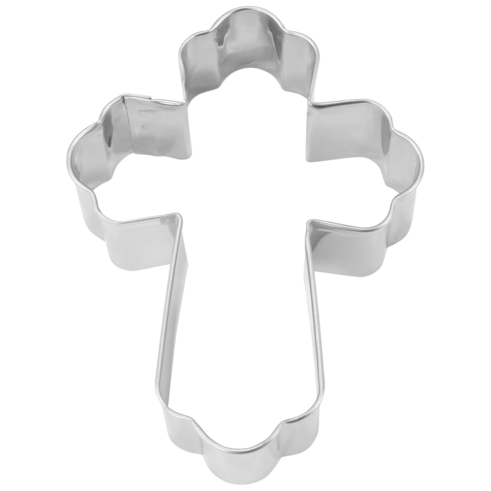 R&M Elegante cortador de galletas con forma de cruz de acero inoxidable de 3.5 pulgadas