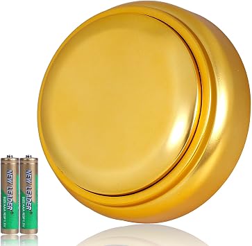 Gold Voice Custom Recordable Buttons 30 Second Voice Dog Talking Buttons Recordable and Playback Message for Classroom Fun Study Gift Voice Messages to Parents, Friends and Yourself