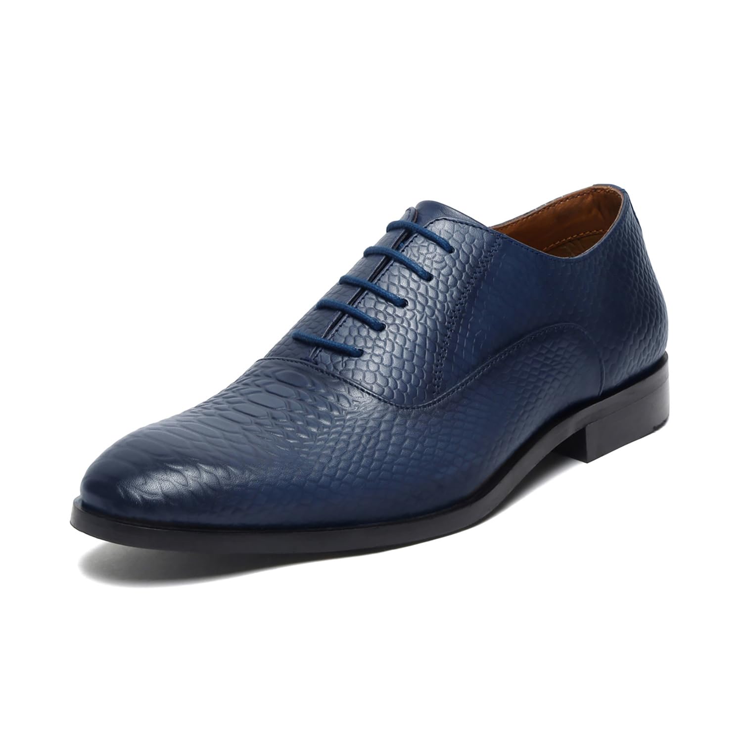 Formal Shoes for Men | Handcrafted Derby in Authentic Italian Leather | Unique Design, Lace-Up for Business (LSEUSNBU-1)-image-2