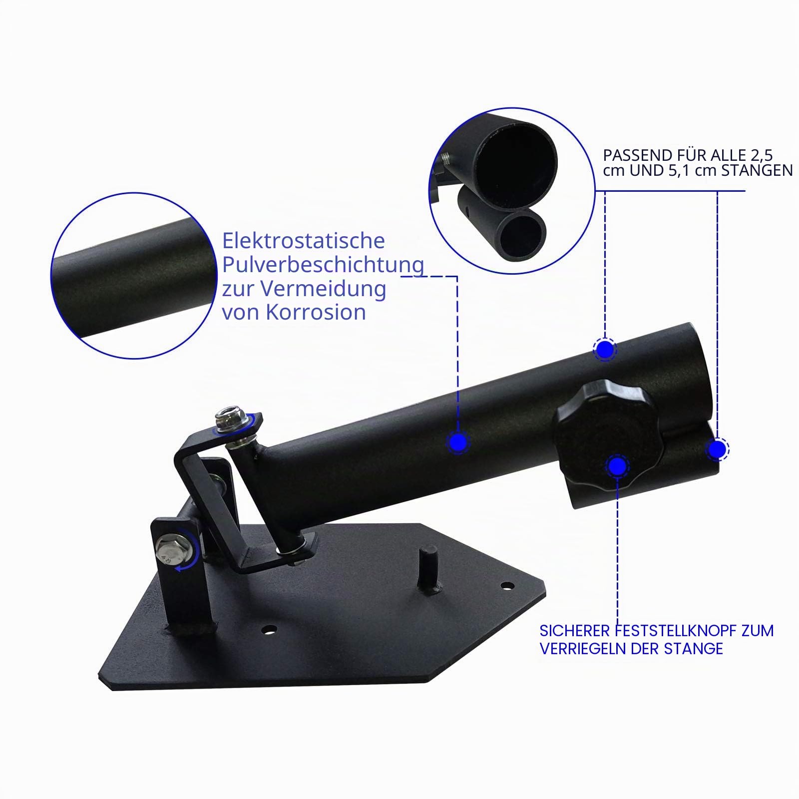 MARSAFIT Landmine Attachment for Barbell Bar with 360 Degree Rotation, T-bar Row Attachment Landmine Base, Fitness Exercise Equipment