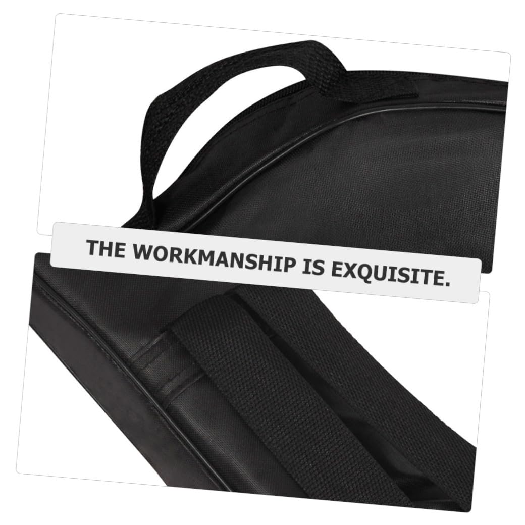 ERINGOGO Borsa per Basso Elettrico Oxford Nera con Imbottitura | Cinghia Regolabile, Manici Integrati, Tasche Extra, Design Semplice Unisex