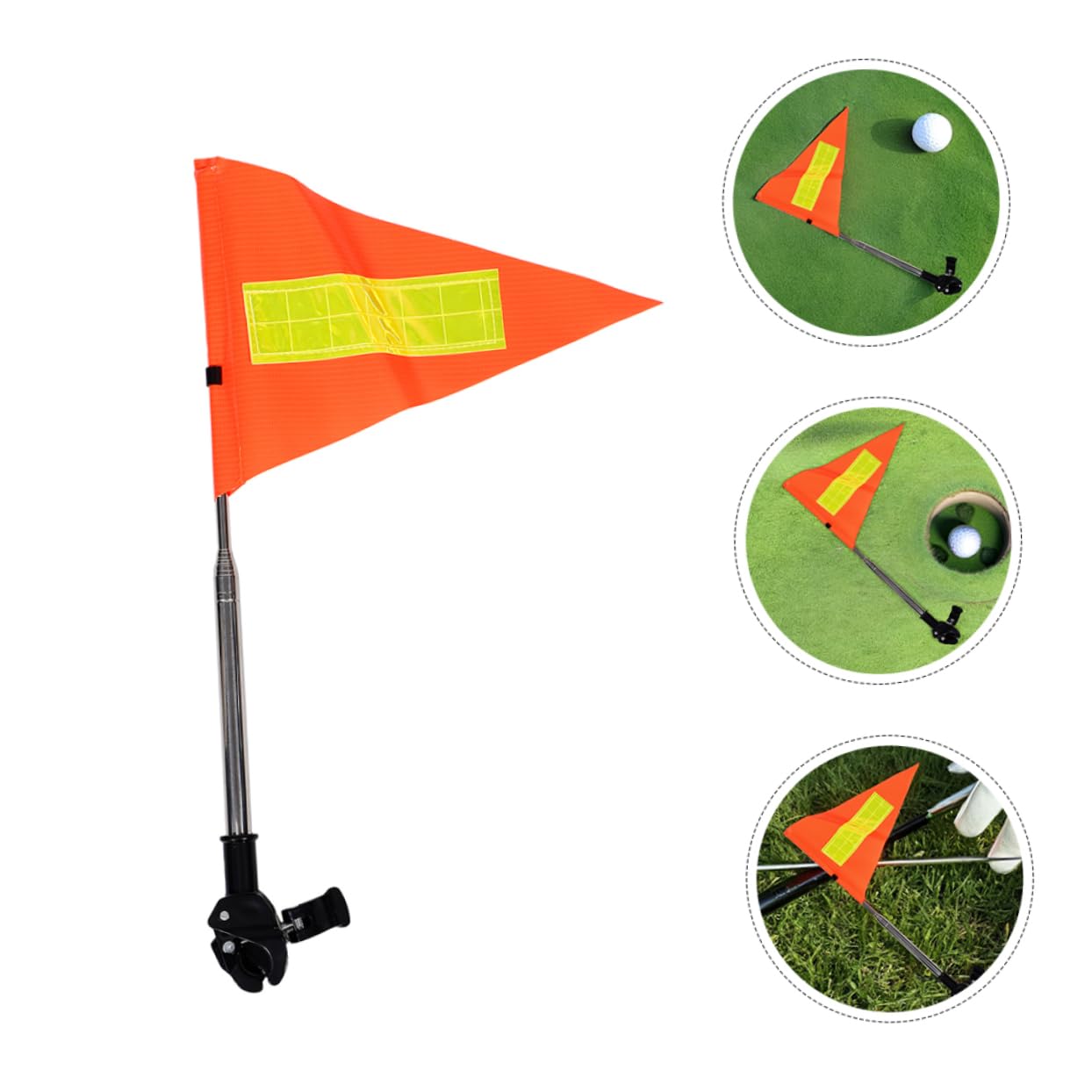 ibasenice 2piezas Bandera De Seguridad Reflectante para Carritos De Golf Diseño Ajustable para Actividades y Protección Sillas De Ruedas