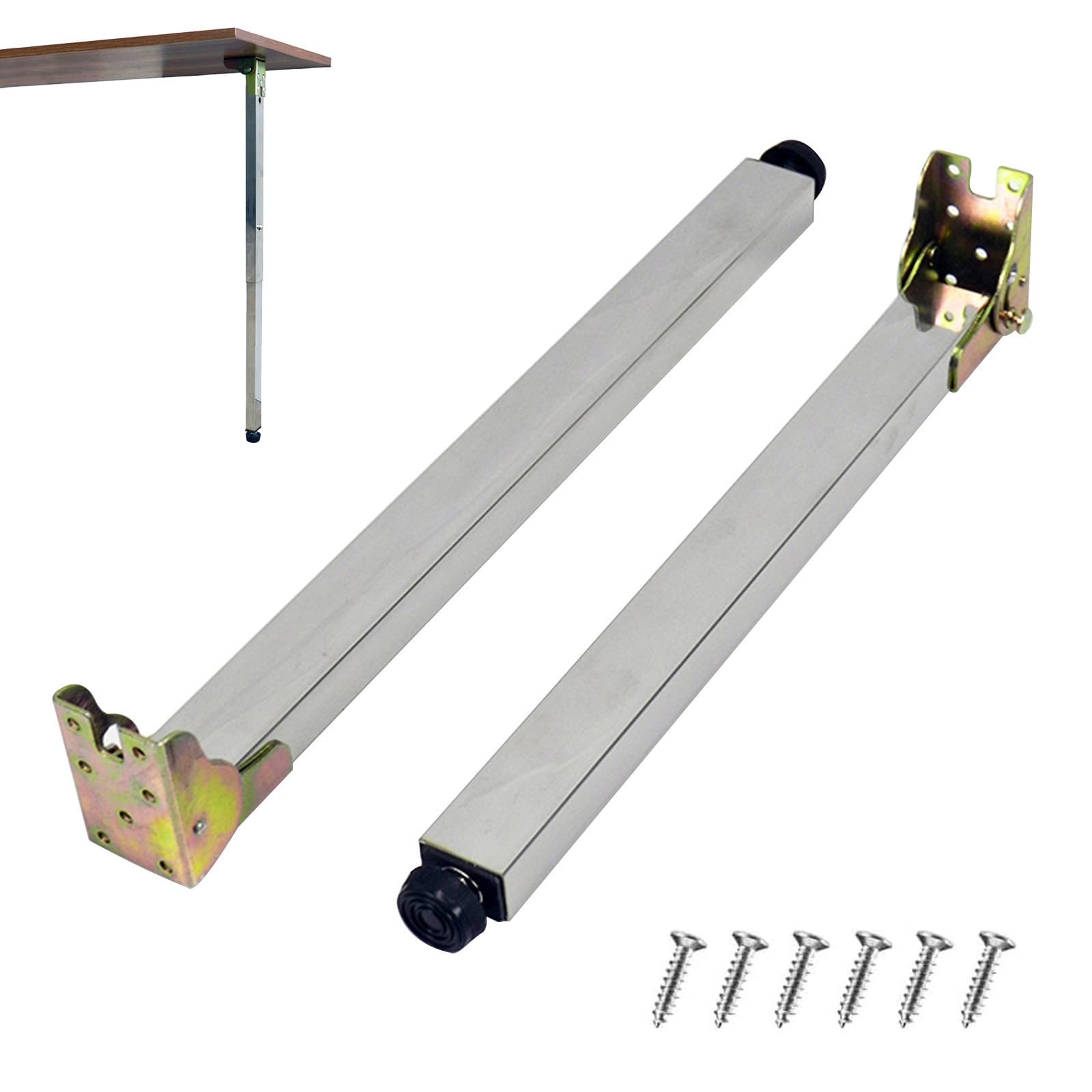 Verstellbare Edelstahl-Tischbeine für Klapptische, 50 cm bis 100 cm / 39in, perfekt für Esszimmer, Bar und Büro, stabile Unterstützung für moderne Möbel