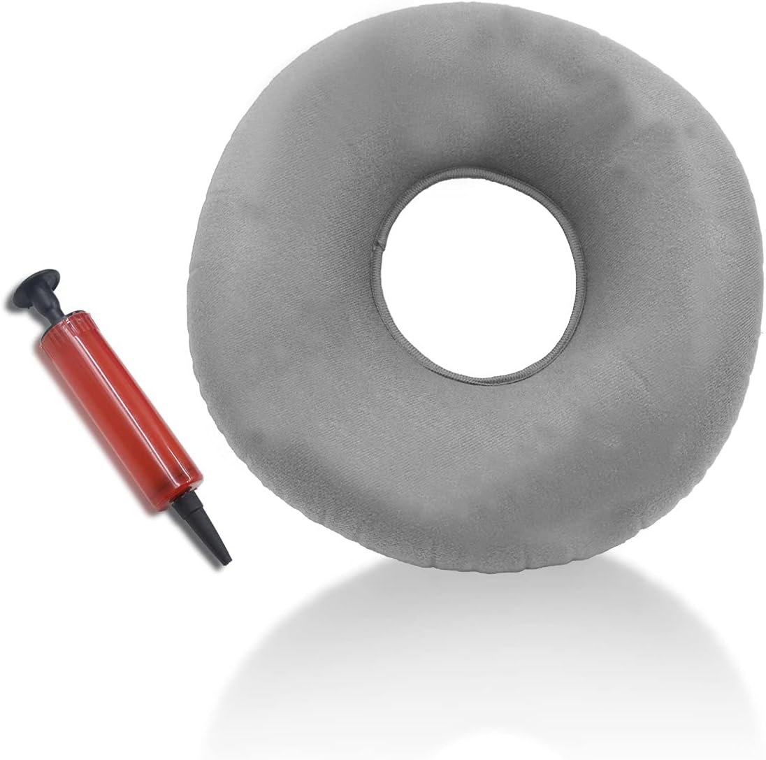 Inflatable Ring Cushion with A Pump Hemorrhoid Seat Pillow