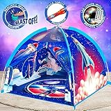 W&O Rocket Blast Super Dome with Blast Off Button, Space Projector and LED Lights - an Epic Rocket Ship Tent - Kids Tent Indoor & Outdoor - Tent for Kids - Kids Play Tent, Kid Tent Indoor, Space Toys