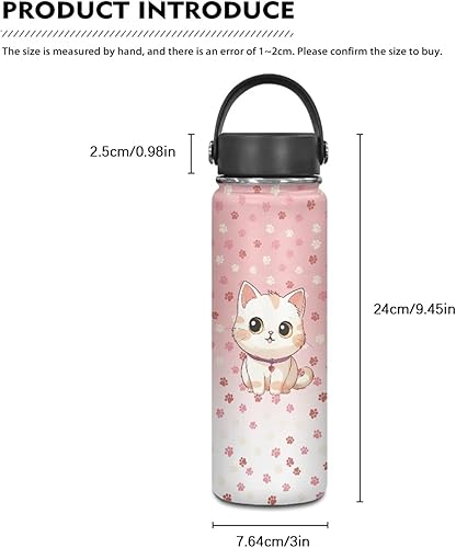 Miniatura 21 de Flashideas Blue Butterfly - Botellas de agua de acero inoxidable aisladas al vacío, a prueba de fugas, ligeras, mantienen el frío y el calor, ideal