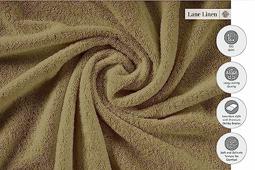 Lane Linen Bath Sheets Bathroom Towel Set- 4 Pack 100% Cotton Extra Large Bath Towels, Oversized Bath Towel, Bath Towels Large Bathroom Set, Shower Towels, Towel Sets For Bathroom, 35X66 - Pale Khaki #TOP3