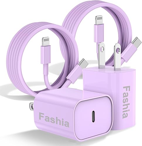 Cargador para iPhone, cable de carga rápida de 10 pies, certificado MFi, bloque de carga rápida USB C de 20 W con cable tipo C a Lightning disponible en Yaxa Venezuela