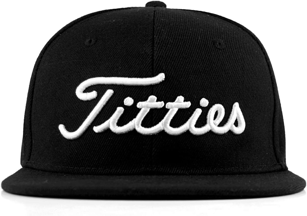 Titties 3D Golf Hat Snapback Cap PGA Flat Bill Brim - Image 6