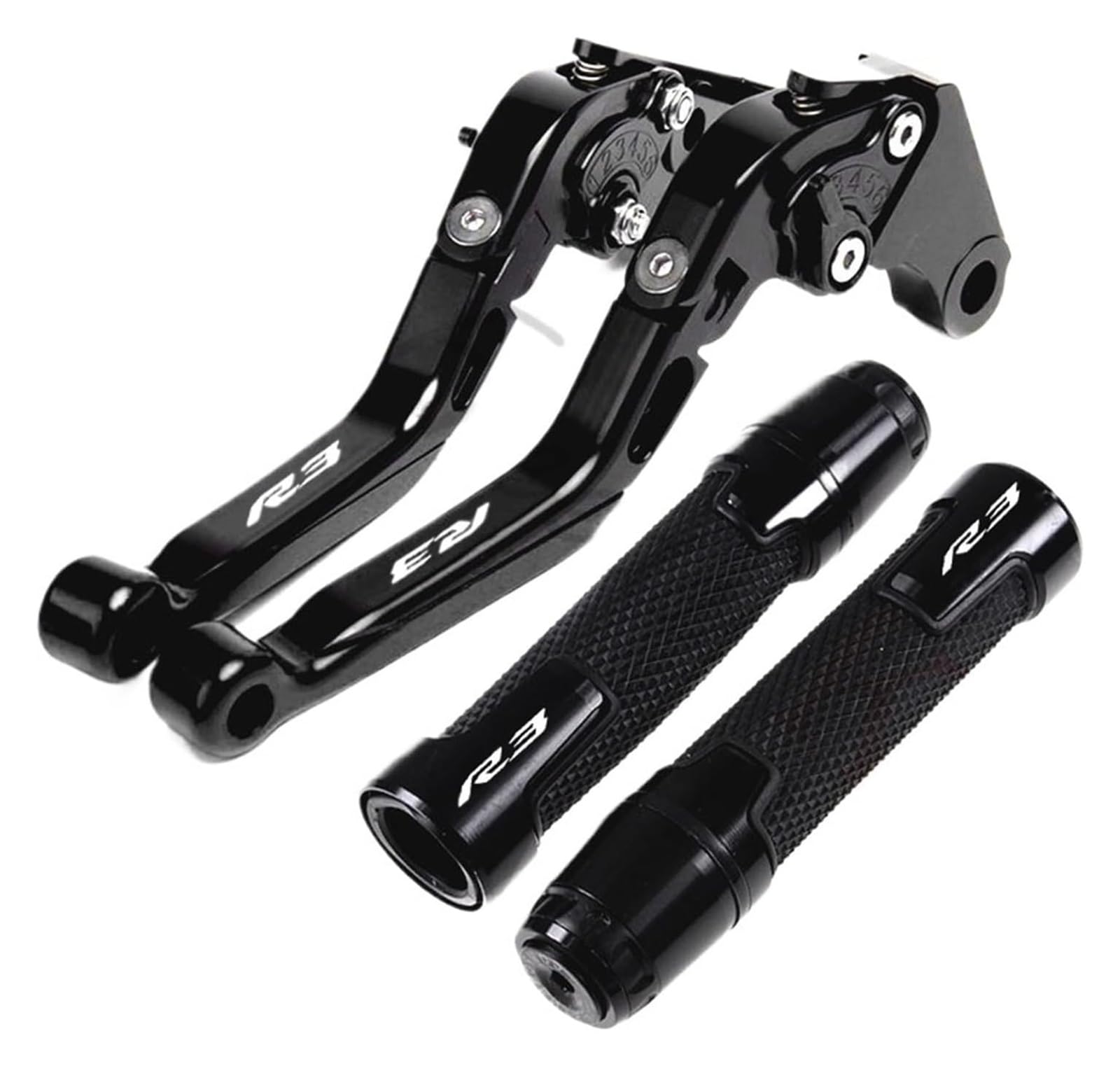 Asdghjf Color H For Yamaha Yzf R3 Yzfr3 2015-2020 Motorcycle Accessories Folding Brake Clutch Levers Handlebar Grips