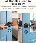Eufy Serrure intelligente FamiLock C32, Porte d'entrée sans clé avec poignée pour portes intérieures, Wi-Fi intégré (2.4 GHz seulement), contrôle de l'application, auto-apprentissage AI, Verrouillage automatique, 4 AA Batteries, Alexa/Google