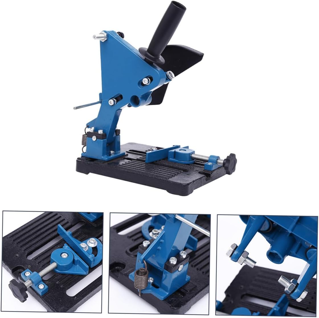 PRETYZOOM Angle Grinder Stand and Fixed Bracket, Angle Grinding Machine Base with Clamping Function, Heavy-duty Metal Holder for Power Tool Accessories, Suitable for Workshop and Cutting