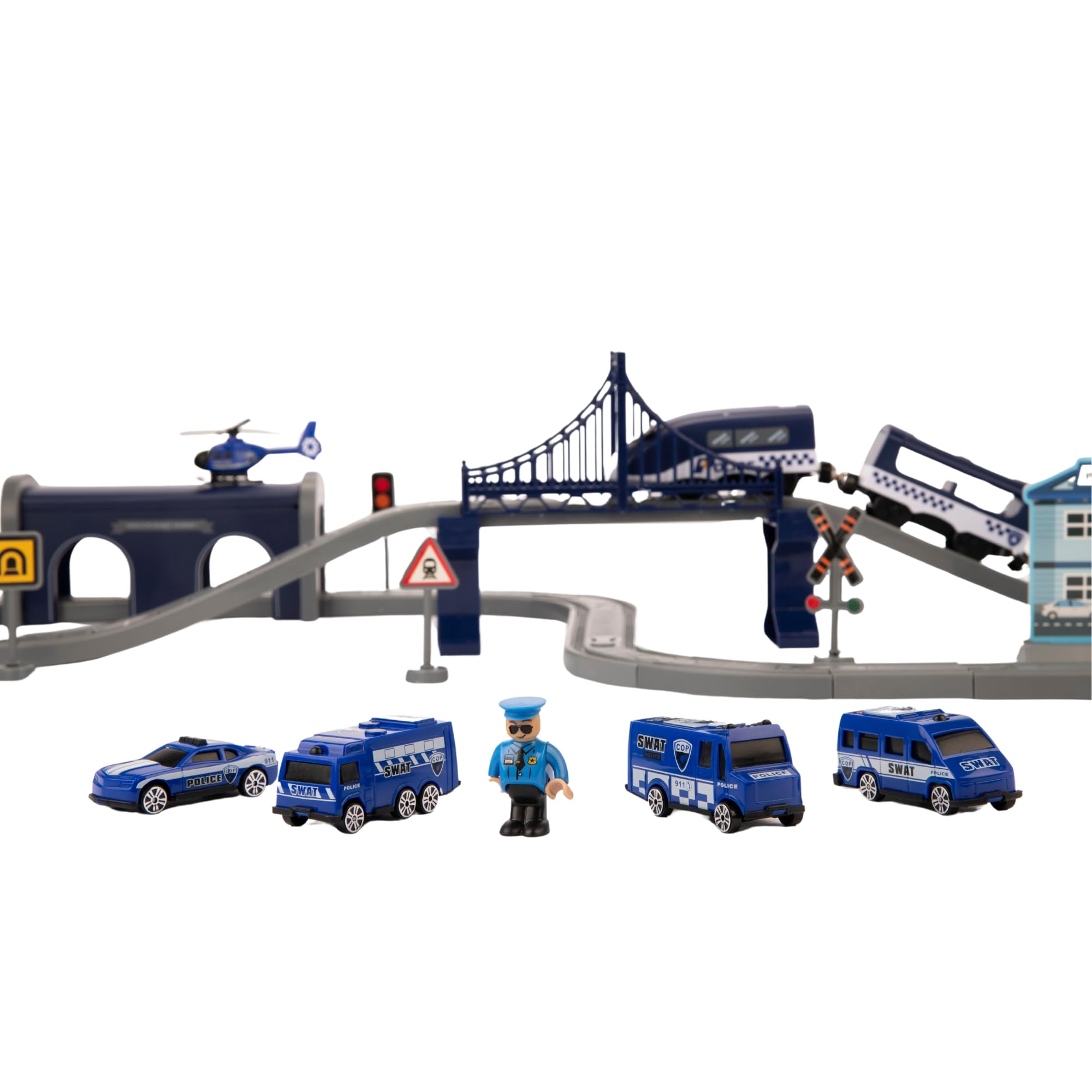 Emergency Rescue Train Playset, Red, H15cm x W39cm x D83.5cm - Image 3