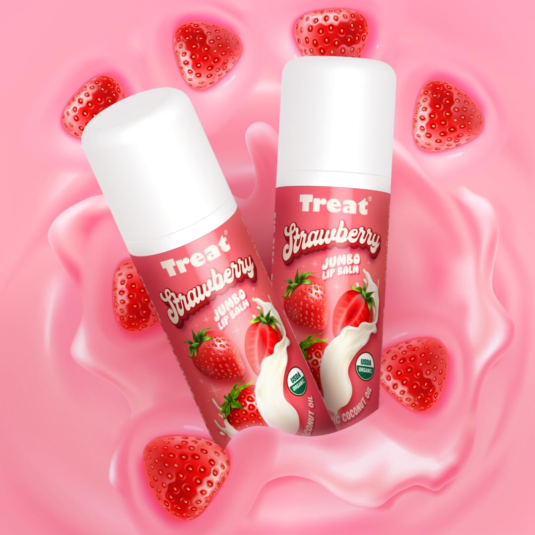 TREAT BEAUTY Organic Strawberry Lip Balm, 0.5 OZ image 4 of 9 B071SG9ZLQ