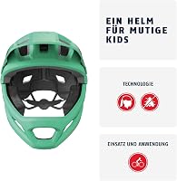 ABUS YouDrop FF gyermek és ifjúsági fullface MTB sisak levehető állvédővel, S-es méret (51-55 cm), világoszöld 2