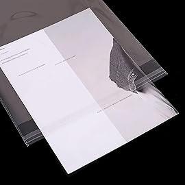 Self Sealing Cellophane Bags Self Adhesive,8x11 Inch 100 Pcs Clear Resealable Cellophane Bags For Packaging Products, Clothing, Photos and Cards