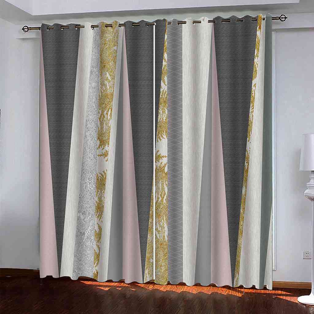 Rideaux à oeillets occultants 264x242 cm thermique phonique pour grand salon et chambre moderne