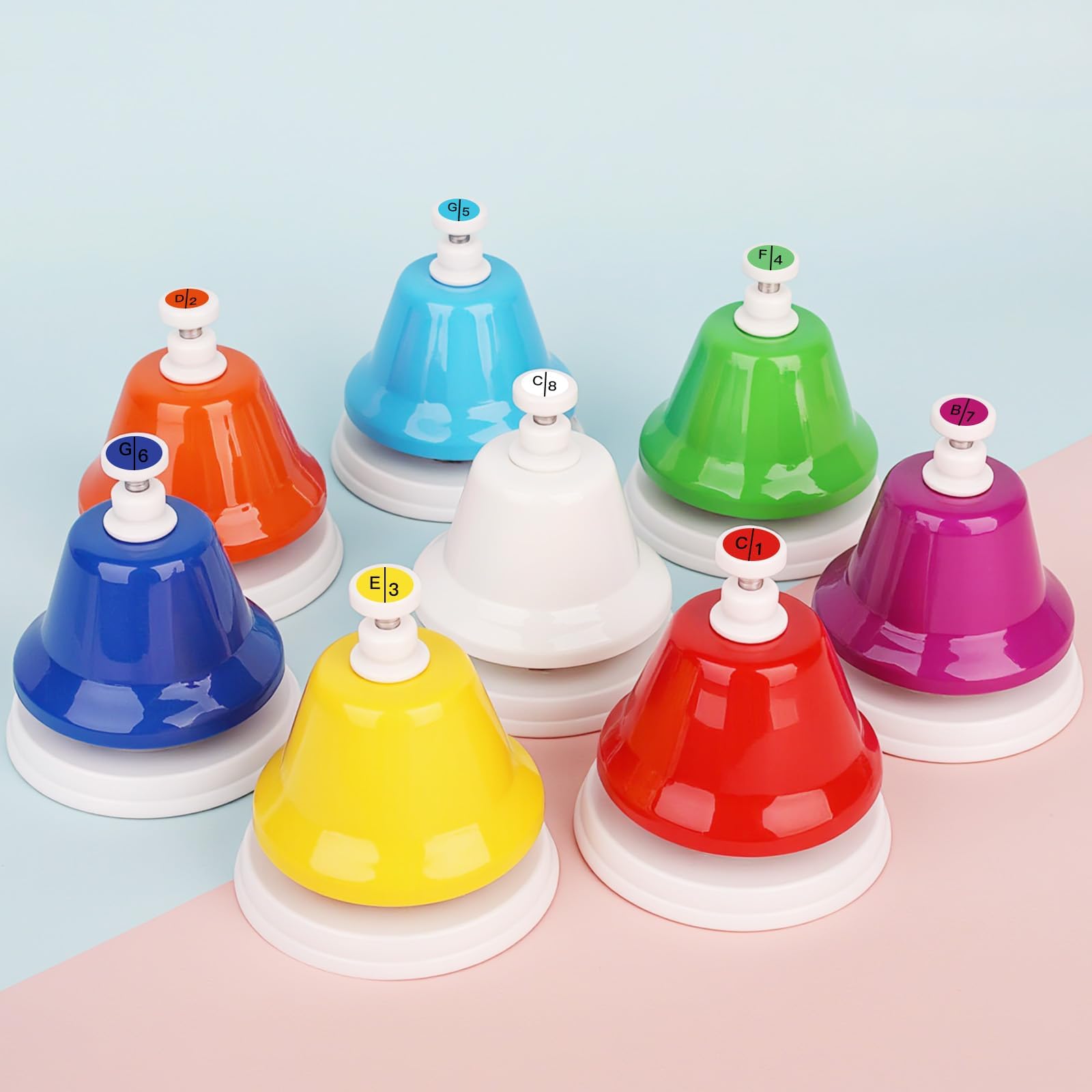 Amazon.co.jp: Fu-de-mo ミュージックベル 8音セット 金属製