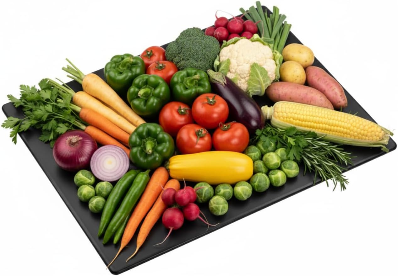 Thirteen Chefs Extra Large 24 x 18 Black Cutting Board, 0.5 Inch Thick HDPE, NSF Certified for Food Service and Professional Kitchens