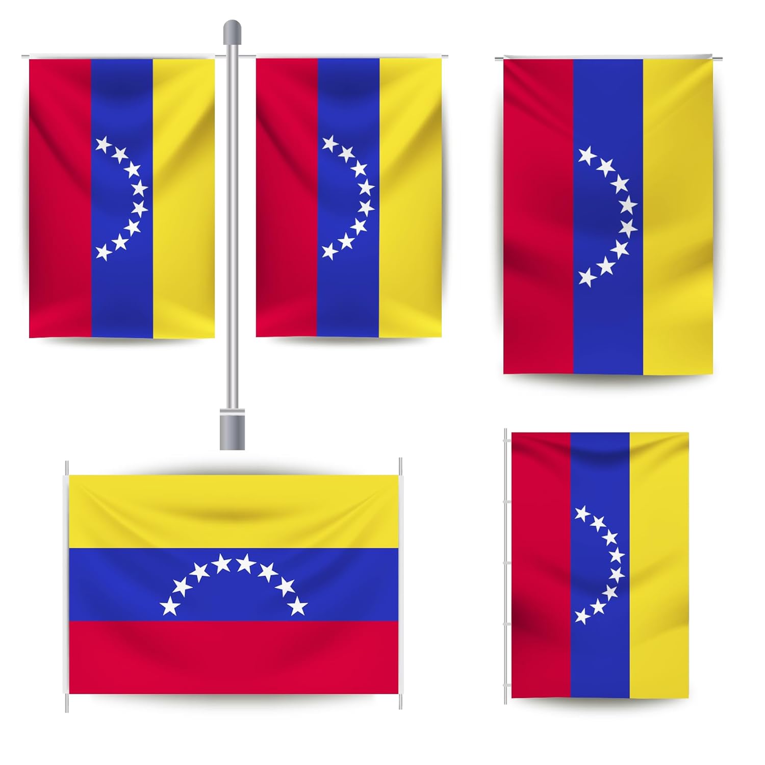 YongFoto ベネズエラ国旗 6x10フィート ベネズエラ共和国 国旗 バナー 屋外のお祝い ホームガーデン ポーチ パーティー