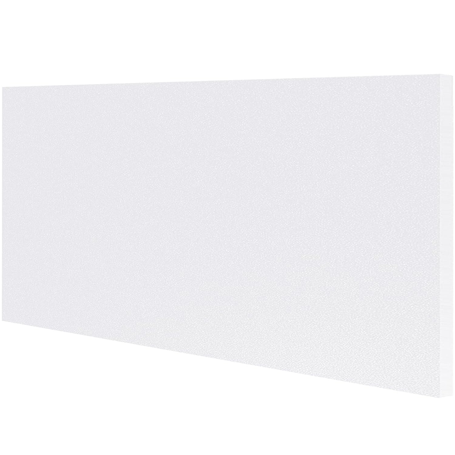 DUYKQEM 1/2" HDPE Plastic Sheet 24x48 Textured Front Smooth Back - Durable White Board for DIY Crafts Machining Marine Panels