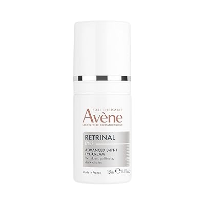 Avene Retrinal EYES Advanced 3-In-1 Eye Cream, Retinal eye cream, Powered by Retinaldehyde & Hyaluronic Acid, Helps smooth wrinkles, minimizes under-eye puffiness & dark circles, eye cream anti-aging