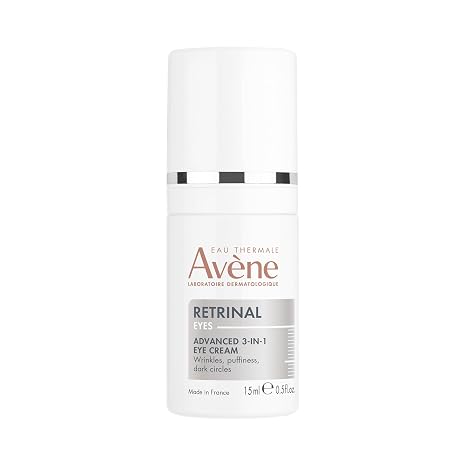 Avene Retrinal EYES Advanced 3-In-1 Eye Cream, Retinal eye cream, Powered by Retinaldehyde & Hyaluronic Acid, Helps smooth wrinkles, minimizes under-eye puffiness & dark circles, eye cream anti-aging