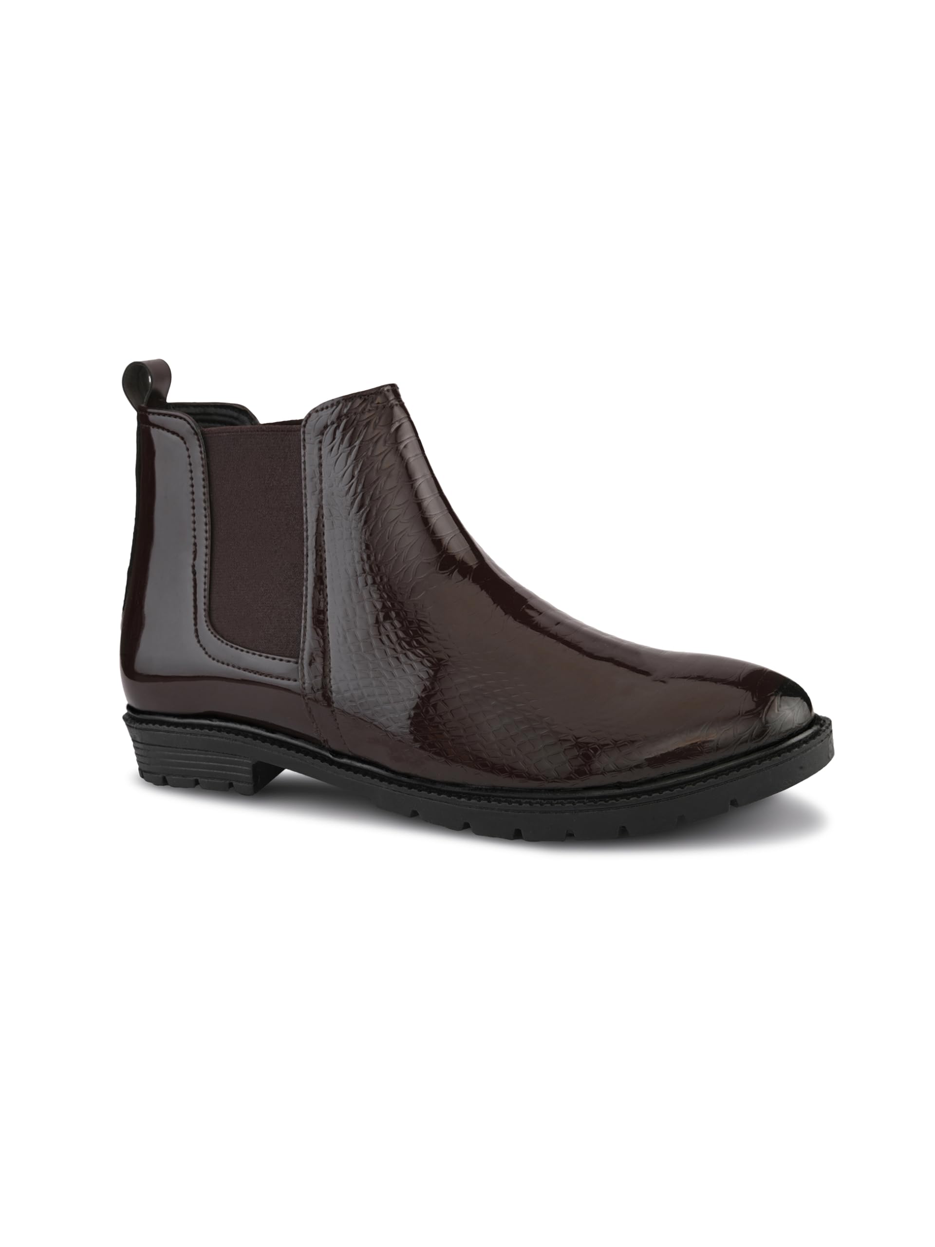 mens Chelsea Boots Stanphord Men’s Chelsea Boots Slip-On Ankle Boots | Round Toe Textured Upper Formal & Casual Wear Shoes | Comfortable Sole | Office, Party & Daily Use Footwear - TPMK 36000 BLACK-8-picture-17
