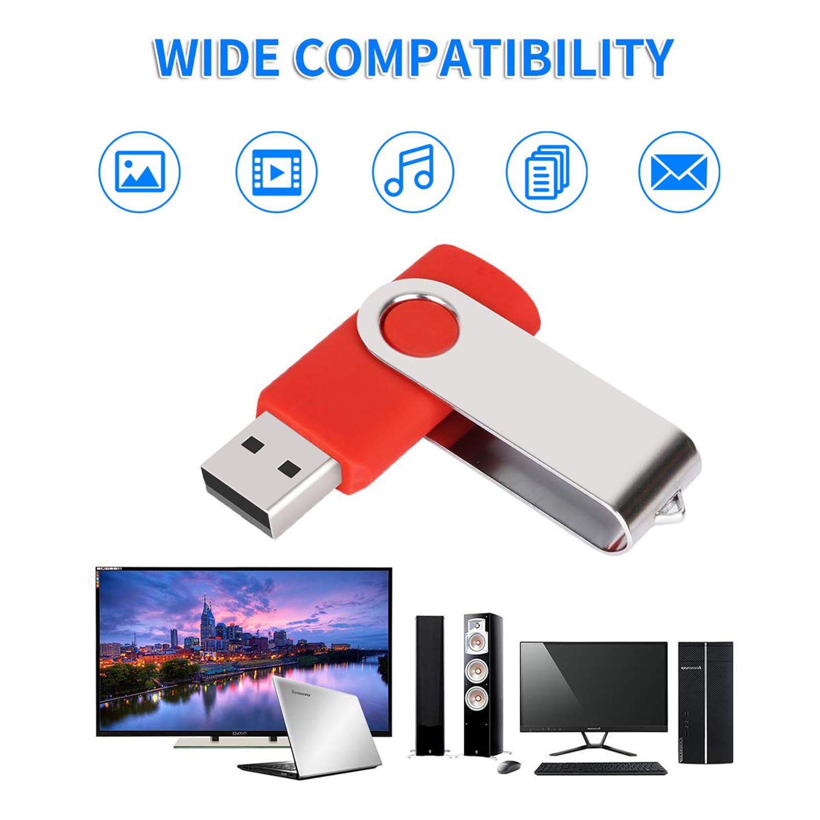 ARETOP 10 pezzi 16 GB memoria stick USB ad alta velocità USB 2.0 multicolore Mehrfarbig-1 16 GB
