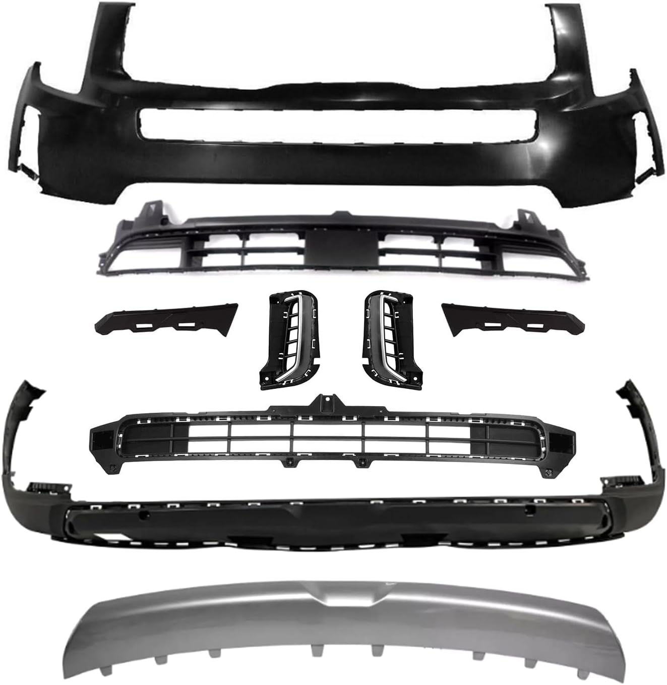 MGWILL Front Bumper Cover Kit Fits 2020 2021 2022 Kia Telluride EX, LX, S