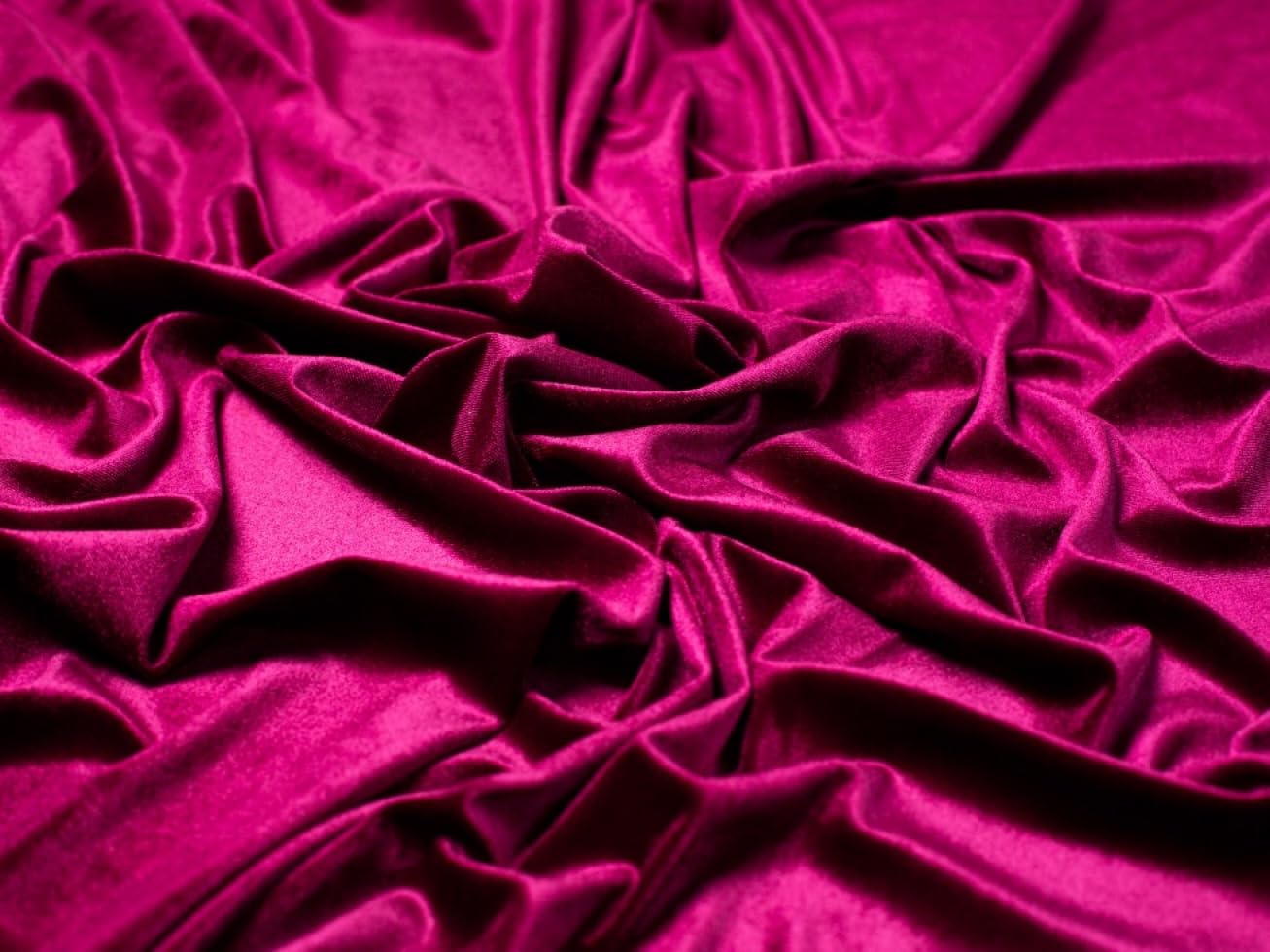 Minerva Velvet Stretch Knit Fabric Magenta - per metre