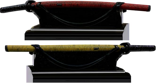 SP12748 Shaolin VS Wudang Double Sword Pack Wu Chinese Threaded Tang Blades Cardboard Cutout Standup Standee