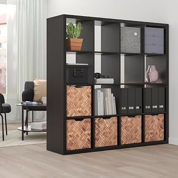 Bamboo Storage Box – Brown Wooden Basket (32x35x33 cm) | Fits KALLAX Shelves | Stackable Decorative Cube for Home, Office, or Living Room | Eco-Friendly & Durable Organizer