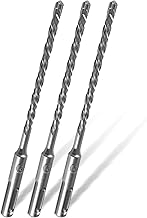 SDS Plus 6 x 160mm Concrete Drill Stone Drill Bit Percussion Drill with 4 Carbide Cutting Edges for Drilling Stone, Concrete, Natural Stone, Brick Wall 3 Pieces
