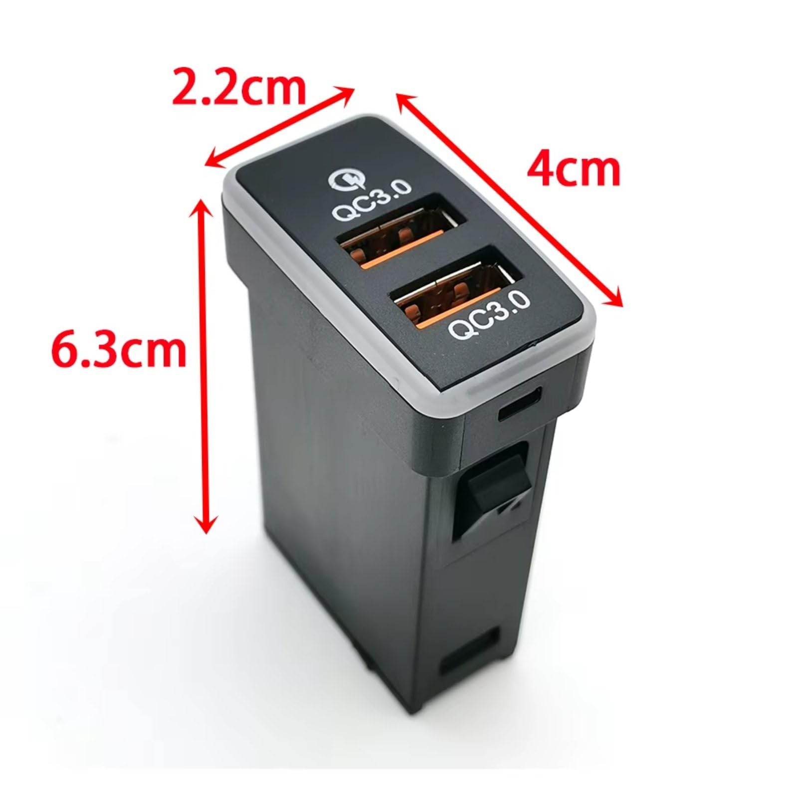 Compatible Con Toyota Para Fj Cruiser Para Prado 120 1 Pc Dual USB QC3.0 Para Puertos De Cargador Adaptador Enchufe 12V 24V Impermeable Alta Velocidad Toma interfaz USB