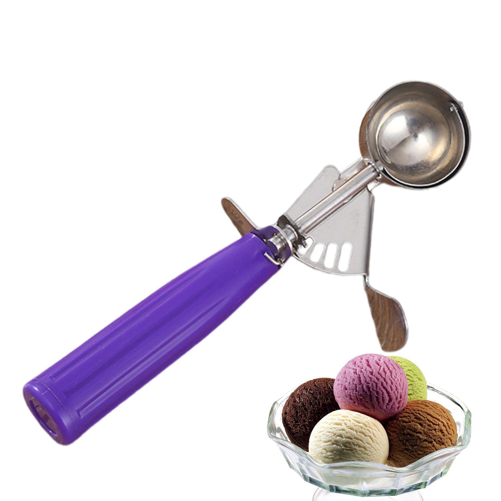 Paletta per gelato in acciaio inossidabile con grilletto e comoda impugnatura per palline per gelato, stampi per dolci e stampi per meloni | Leroy Merlin