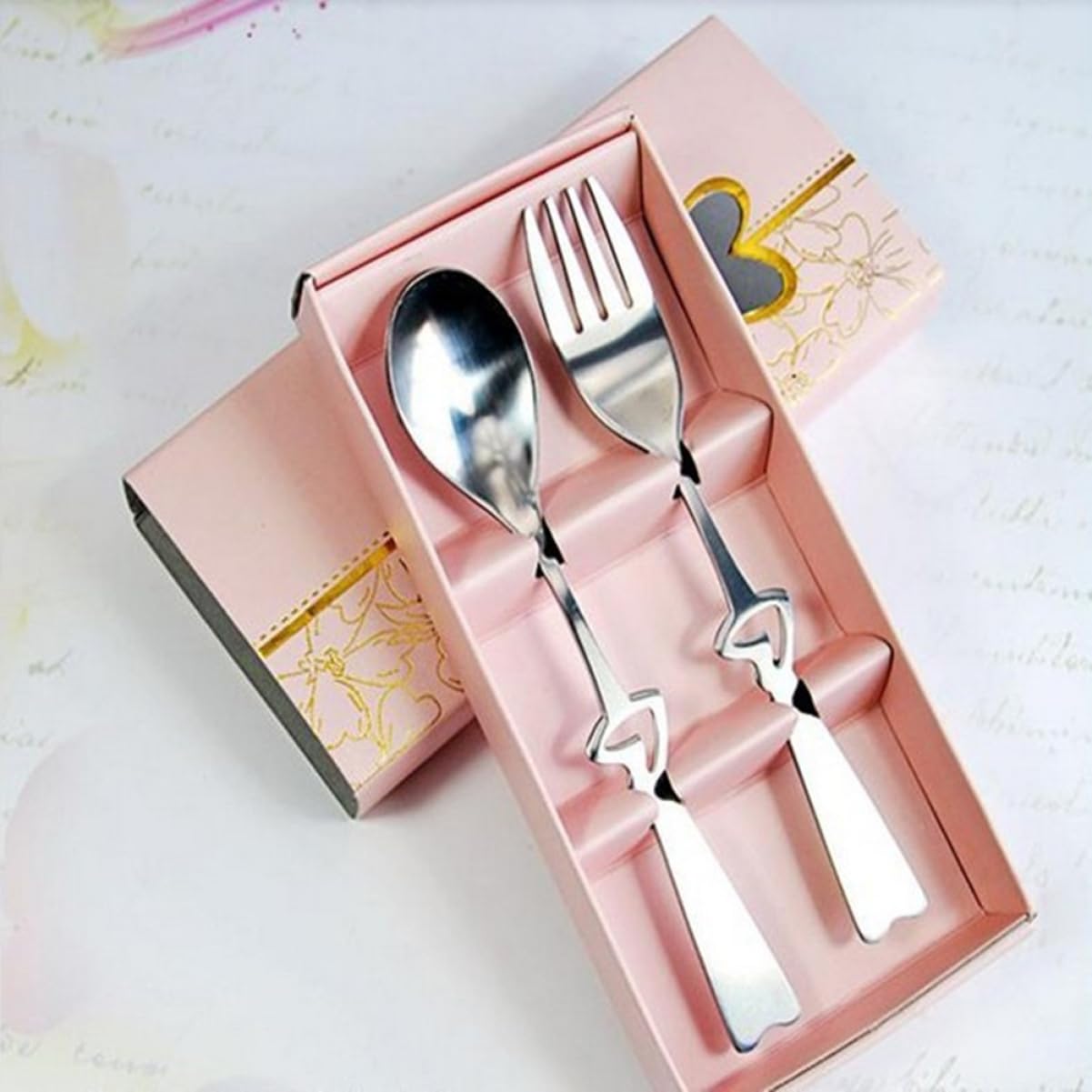 新品✤ HEART SPOON FORK SET HUMANMADE ４本セット The Somewhere Co Cutlery Kit Silver With Powder Blue Handle カトラリー(スプーン等)