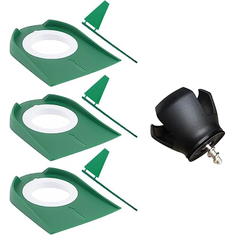 3-Pack Golf Putting Cups with Flags for Accurate Putting Practice