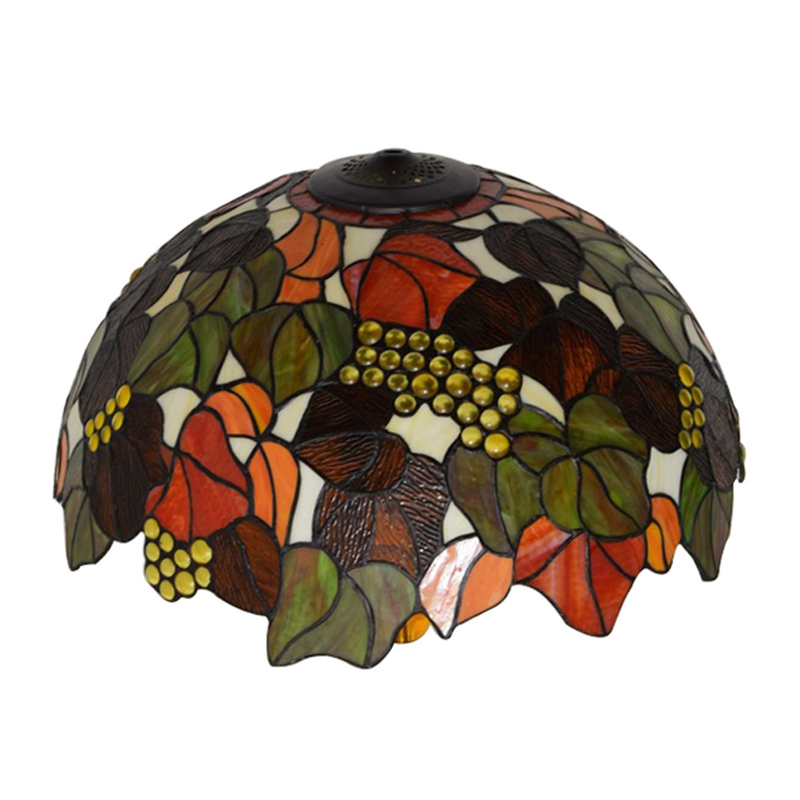 BOTOWI Tiffany Style 20-Inch Lamp Shade Replacement Only, Pastoral Grape Stained Glass Lampshade Retro Handmade Lampshades Accessories Fit for Table lamp Pendant Lights Floor Lamps